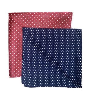 Burgundy & Blue Polka Dot Pocket Squares